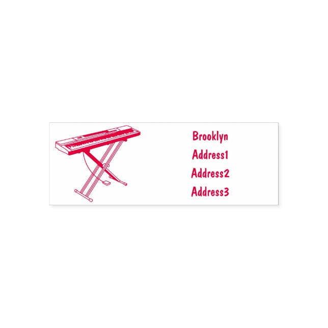 Tampon Auto-encreur Illustration de piano clavier (Design)