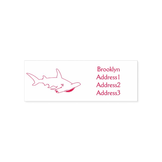 Tampon Auto-encreur Illustration de requin marteau (Design)