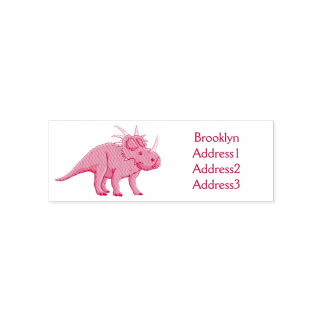 Tampon Auto-encreur Illustration de Styracosaurus (Design)