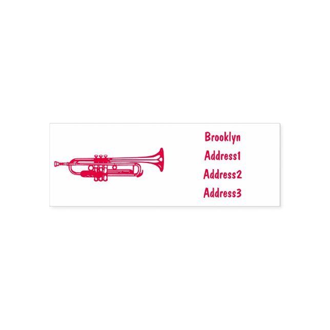 Tampon Auto-encreur Illustration de trompette (Design)