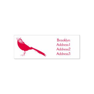 Tampon Auto-encreur Illustration d'oiseau de faisan doré