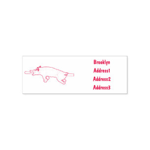Tampon Auto-encreur Illustration du rôti de porc / rôti de porc