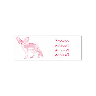 Tampon Auto-encreur Illustration Fennec fox
