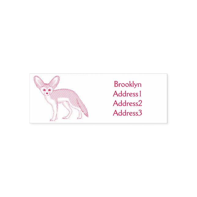 Tampon Auto-encreur Illustration Fennec fox (Design)