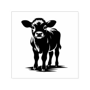 Tampon Auto-encreur Image uniquement d'un veau debout mignon bébé vach