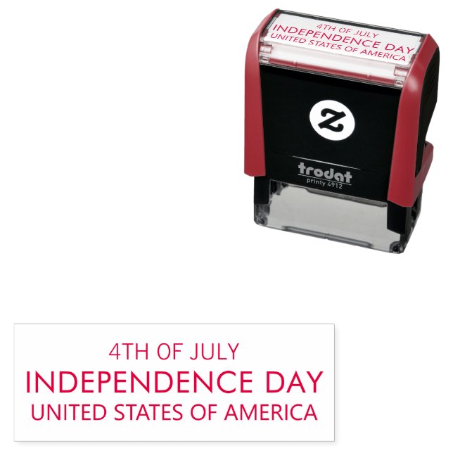 Tampon Auto-encreur INDEPENDENCE DAY Stylish Font (En situation)