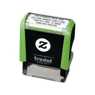 Tampon Auto-encreur Infos de nom personnalisé Adresse de retour Timbre