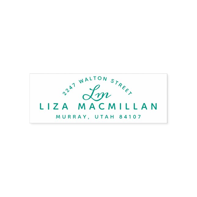 Tampon Auto-encreur Initiales Monogrammes Nom typographique Adresse de (Design)