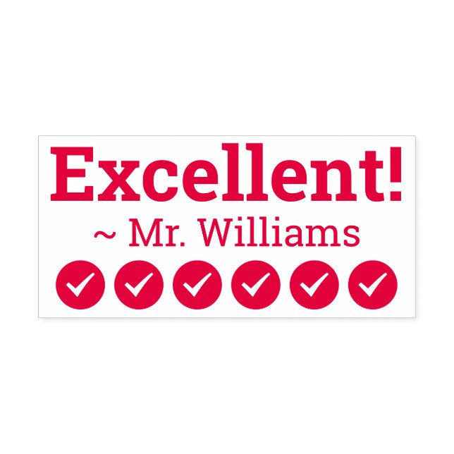 Tampon Auto-encreur Inspiration "Excellent !" Marquage du tampon en ca (Design)