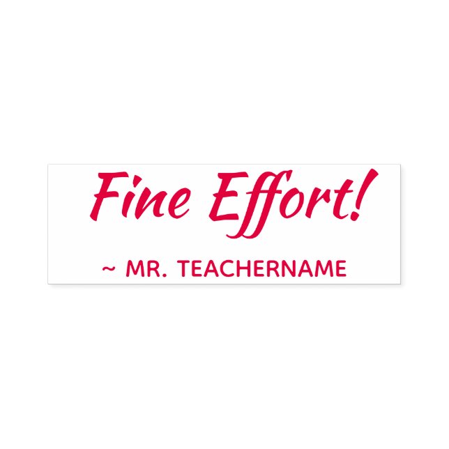 Tampon Auto-encreur Inspirer "Effort fin !" Timbre en caoutchouc Tutor (Design)