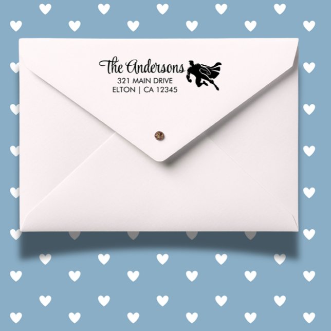 Tampon Auto-encreur Invitation de fête d'anniversaire Superhero ( Add fun, personalized touches to invitations and crafts—order yours today!)