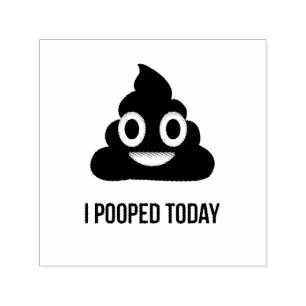 Tampon Auto-encreur J'Ai Poopé Aujourd'Hui Poo Emoji