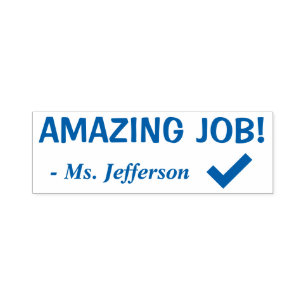 Tampon Auto-encreur "JOB EXTRAORDINAIRE !" Félicitations Timbre en ca