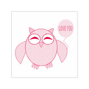 Tampon Auto-encreur Joli rose Aimer Vous Chouette auto-Encre Timbre