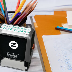 Tampon Auto-encreur Joli Travail Enseignants Personnalisés