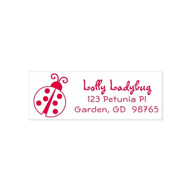 Tampon Auto-encreur Jote Kids Ladybug Retourner l'adresse Timbre auto- (Design)