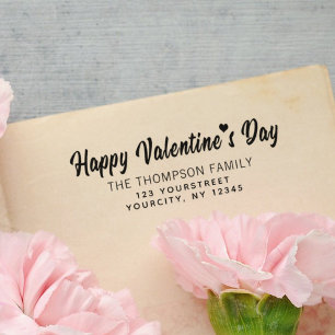 Tampon Auto-encreur Joy Valentines Jour Script Retourner Adresse