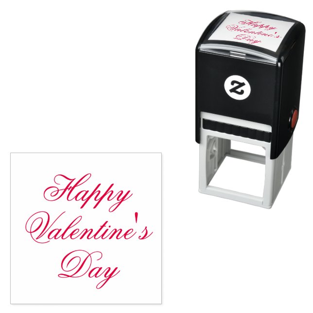 Tampon Auto-encreur Joyeuse Saint-Valentin Texte Élégant (En situation)