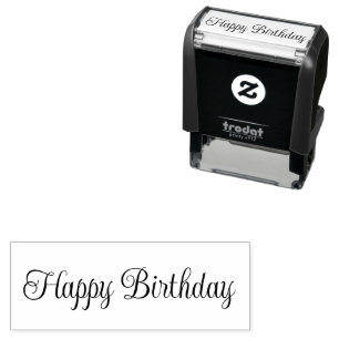 Tampon Auto-encreur Joyeux Modèle de texte de script d'anniversaire