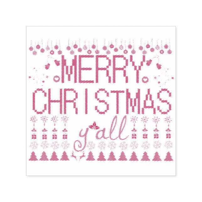 Tampon Auto-encreur Joyeux Noël à tous, pull moche (Design)