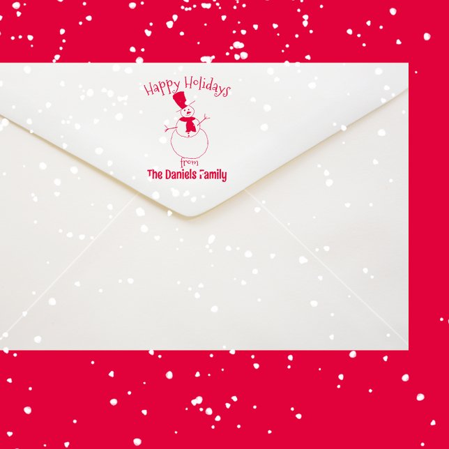 Tampon Auto-encreur Joyeux Noël de Snowman (Créateur téléchargé)