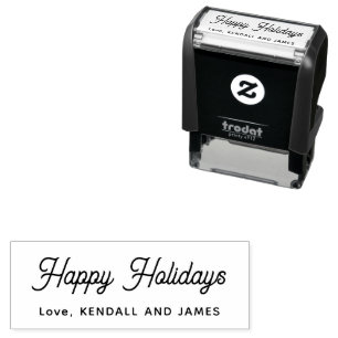 Tampon Auto-encreur Joyeux Noël Joyeux Script Nom