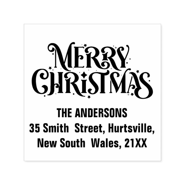 Tampon Auto-encreur Joyeux Noël personnalisé (Design)