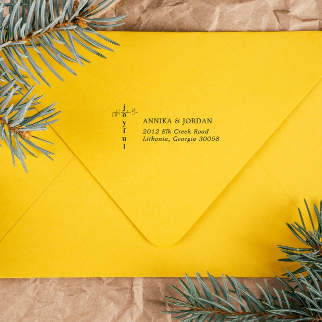 Tampon Auto-encreur Joyeux Nous Vous Adorons | Hymne de Noël (Créateur téléchargé)