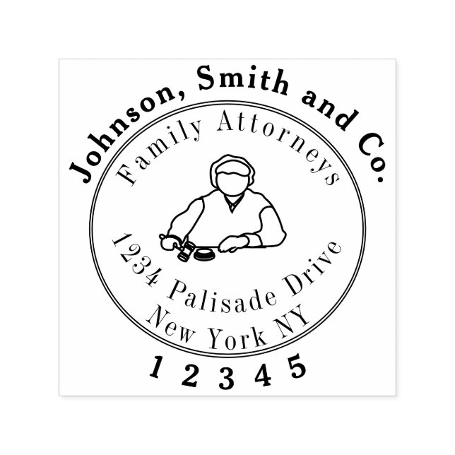 Tampon Auto-encreur Juridique, Avocat, Timbre d'avocat avec police tra (Design)