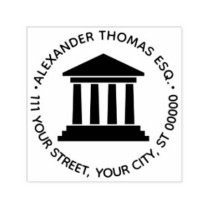 Tampon Auto-encreur Juriste de la Chambre du tribunal Juge NF Nom Adre