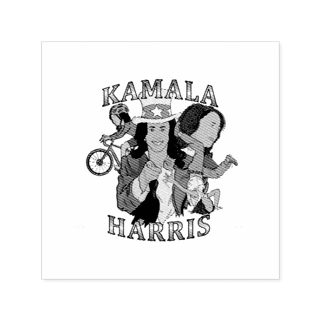 Tampon Auto-encreur Kamala Harris Bootleg Rap (Design)