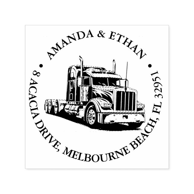 Tampon Auto-encreur kenworth Semi Truck Thème (Design)