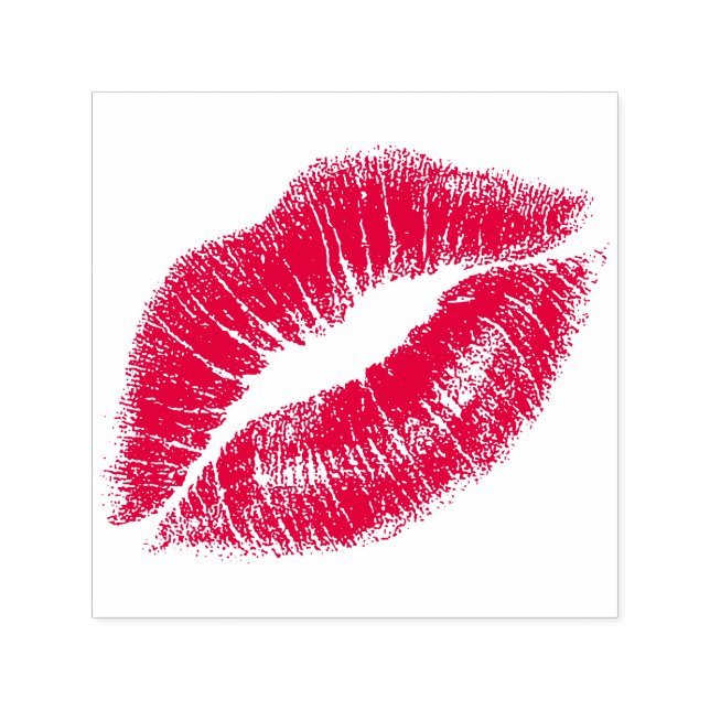 Tampon Auto-encreur Kiss Lips,Realistic Lipstick Kiss  (Design)