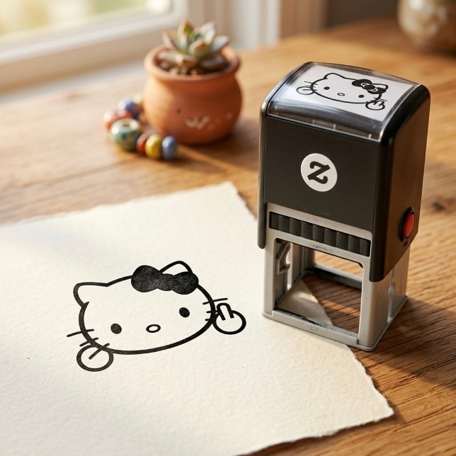 Tampon Auto-encreur Kitty Self-inking Stamp (Créateur téléchargé)