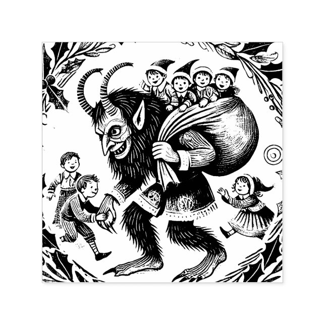 Tampon Auto-encreur Krampus Noël (Design)