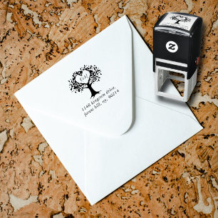 Tampon Auto-encreur La collection Rustic Heart Tree Mariage