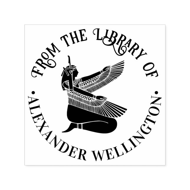 Tampon Auto-encreur La déesse égyptienne Maat Silhouette Bibliothèque  (Design)