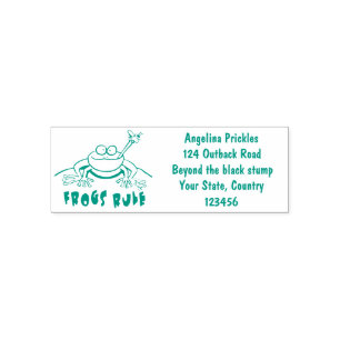Tampon Auto-encreur La grenouille règle drôle dessin de grenouille ver