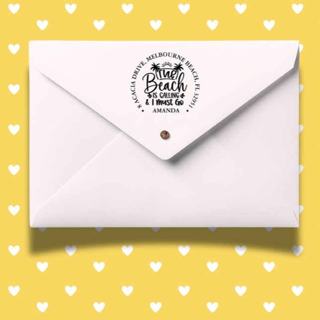 Tampon Auto-encreur La plage est (Capture the spirit of summer with self-inking stamp)