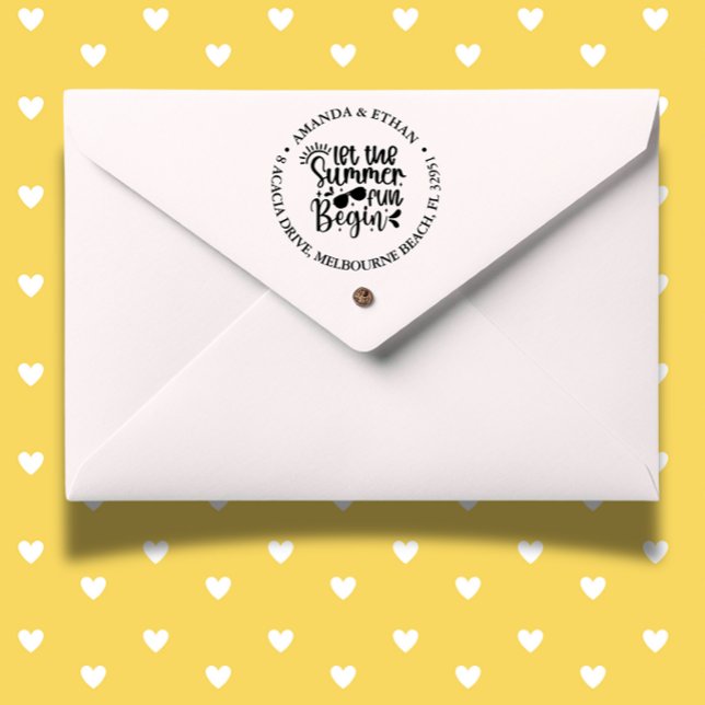 Tampon Auto-encreur Laisser commencer le plaisir d'été (Capture the spirit of summer with self-inking stamp)