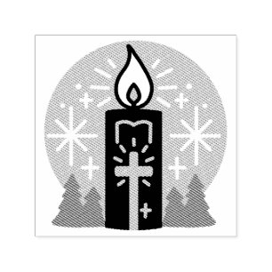 Tampon Auto-encreur Laissez Faith être votre plus brillant Star Candle