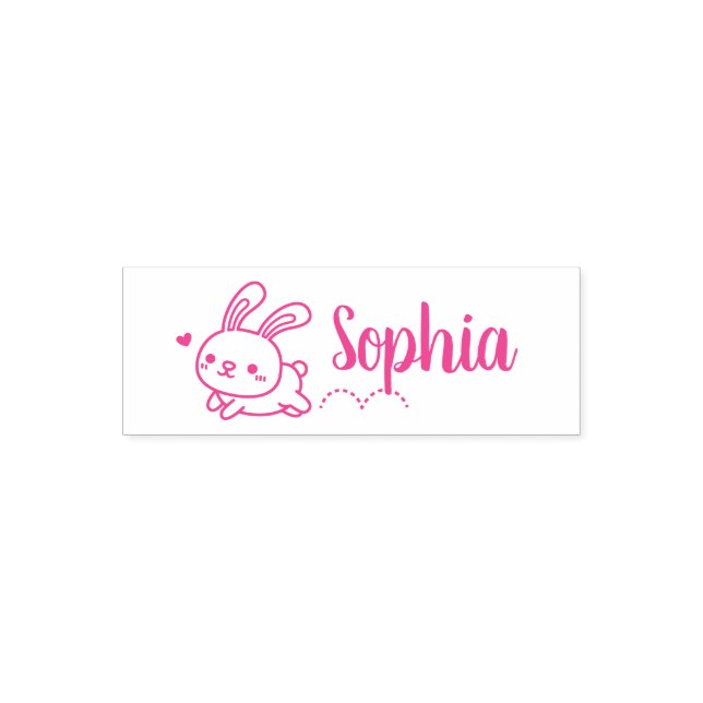 Tampon Auto-encreur Lapin de Pâques Mignon, Nom de Fille (Design)