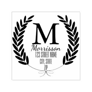 Tampon Auto-encreur Laurels de blé personnalisé