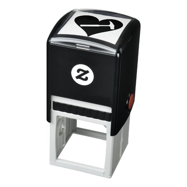 Tampon Auto-encreur Le coeur et le marteau de rock du géologue (Produit)