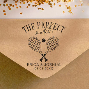 Tampon Auto-encreur Le match parfait Save the Date Mariage Tennis