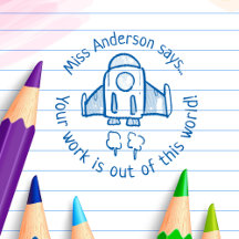 L'enseignant raconte hors de ce monde une fusée pe