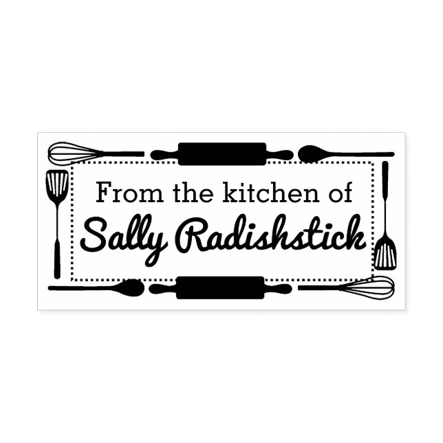 Tampon Auto-encreur Les ustensiles bordent la cuisine de (Design)