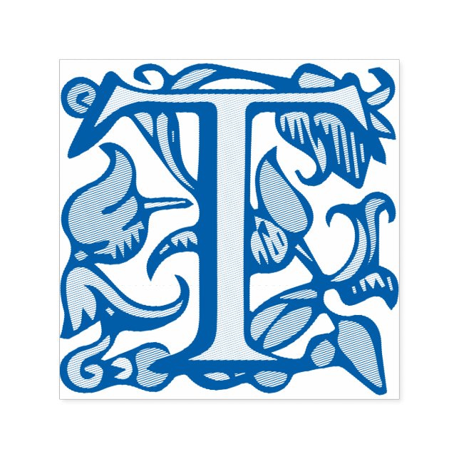 Tampon Auto-encreur Lettre manuscrite médiévale T (Design)