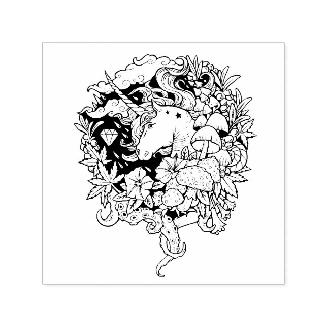 Tampon Auto-encreur Licorne (Design)