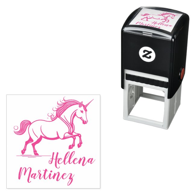 Tampon Auto-encreur Licorne (En situation)